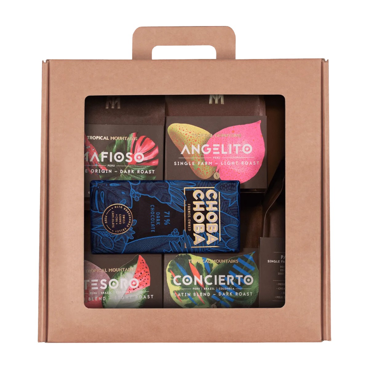Gift idea SINGLE ORIGINS & BLENDS: Fair Trade coffee beans and chocolate