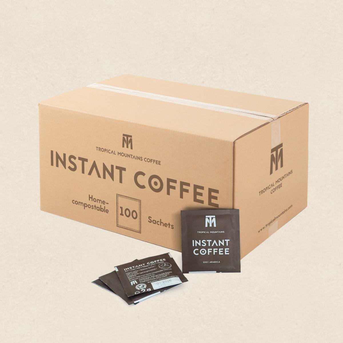 INSTANT COFFEE 100 Sachets home-compostable