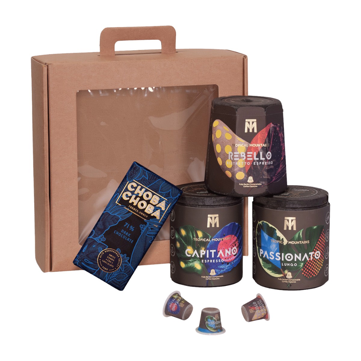 Geschenk-Idee LATINO: Fair Trade Kapseln und Schokolade