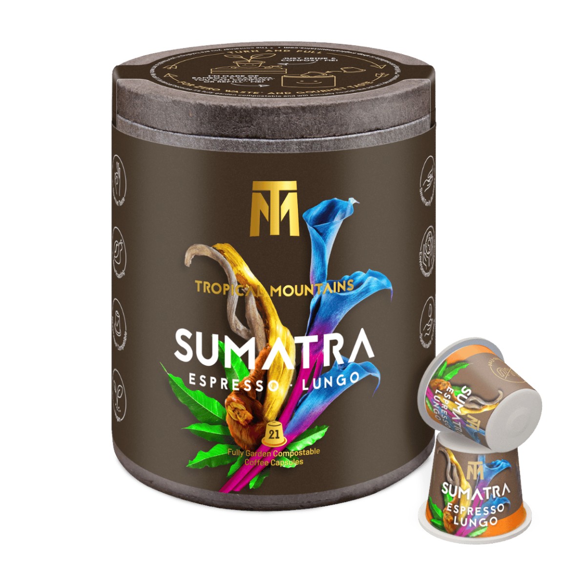 SUMATRA Espresso/Lungo Kaffeekapseln Orang Utan Projektkaffee 