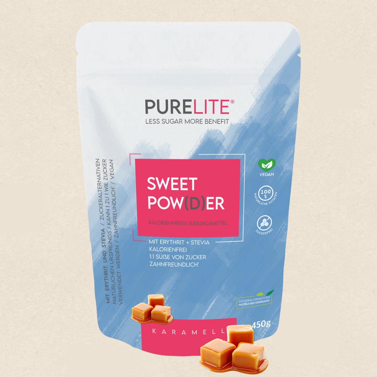 PureLite Sweet Pow(d)er - Alternative au sucre caramel 450g