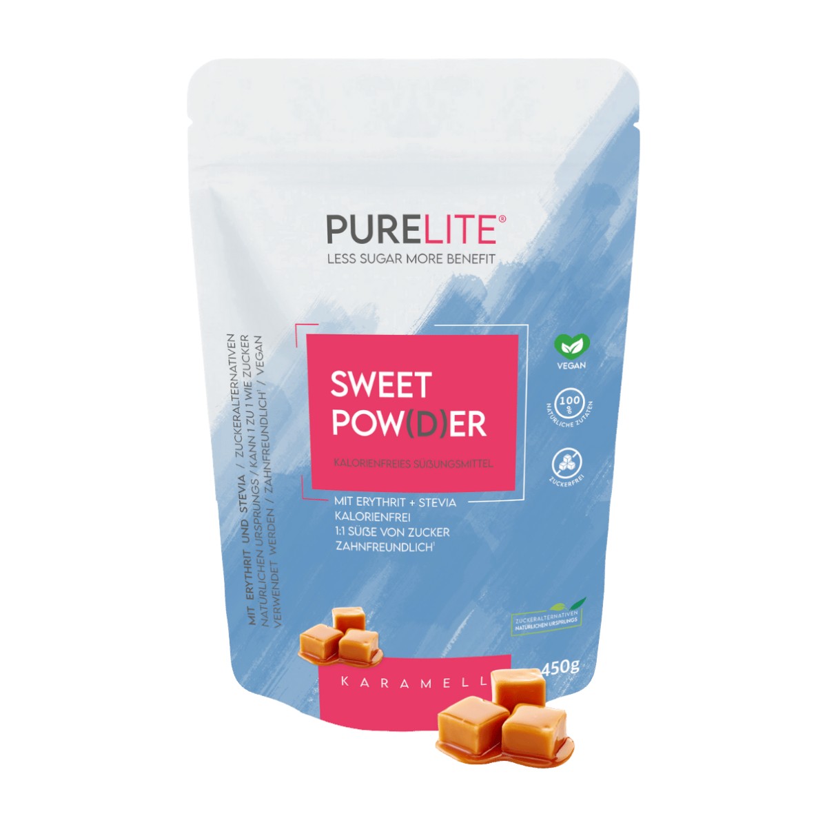 PureLite Sweet Pow(d)er - Karamell Zuckeralternative 450g PureLite Sweet Pow(d)er - Karamell Zuckeralternative 450g
