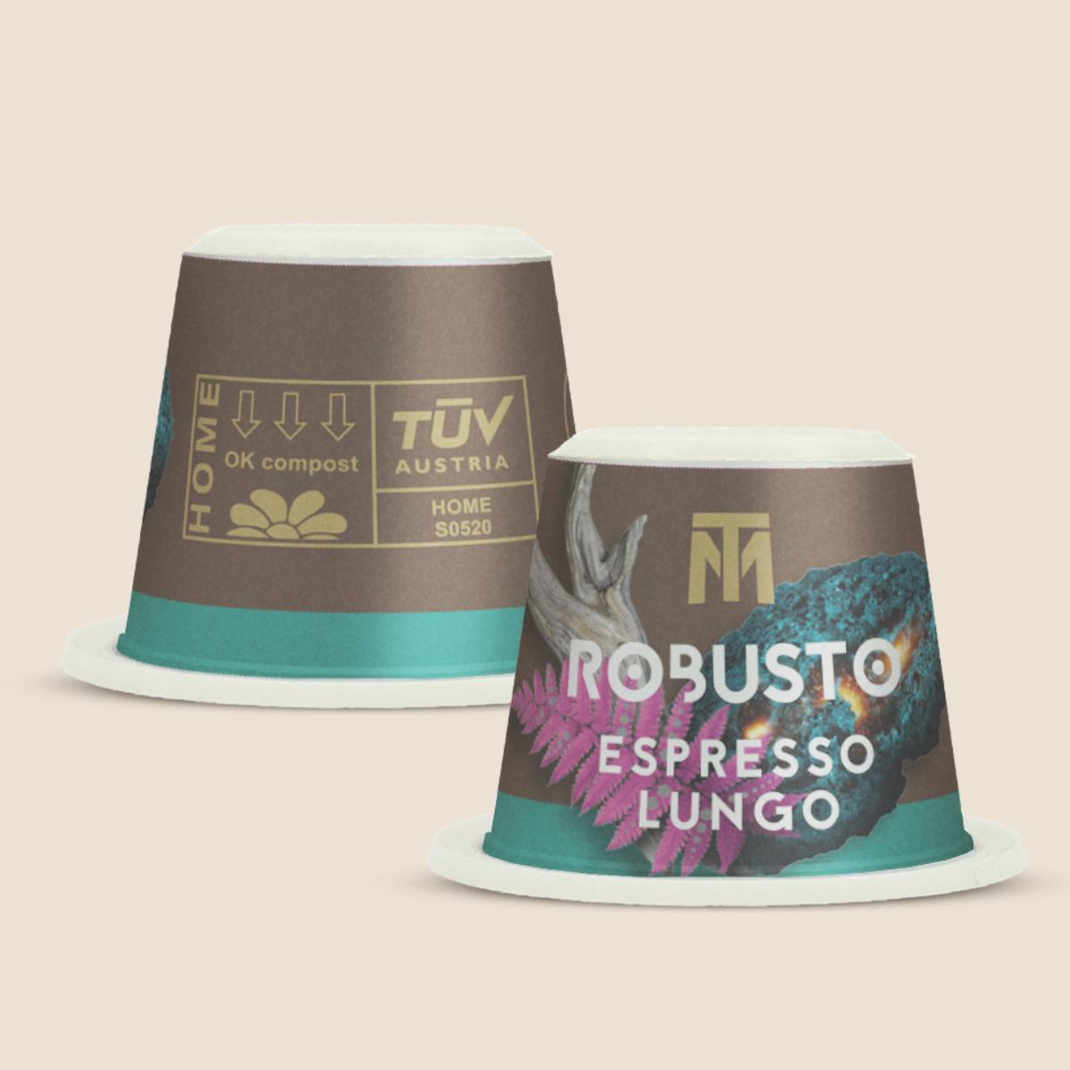 ROBUSTO Espresso/Lungo Capsules de café bio Fair Trade 
