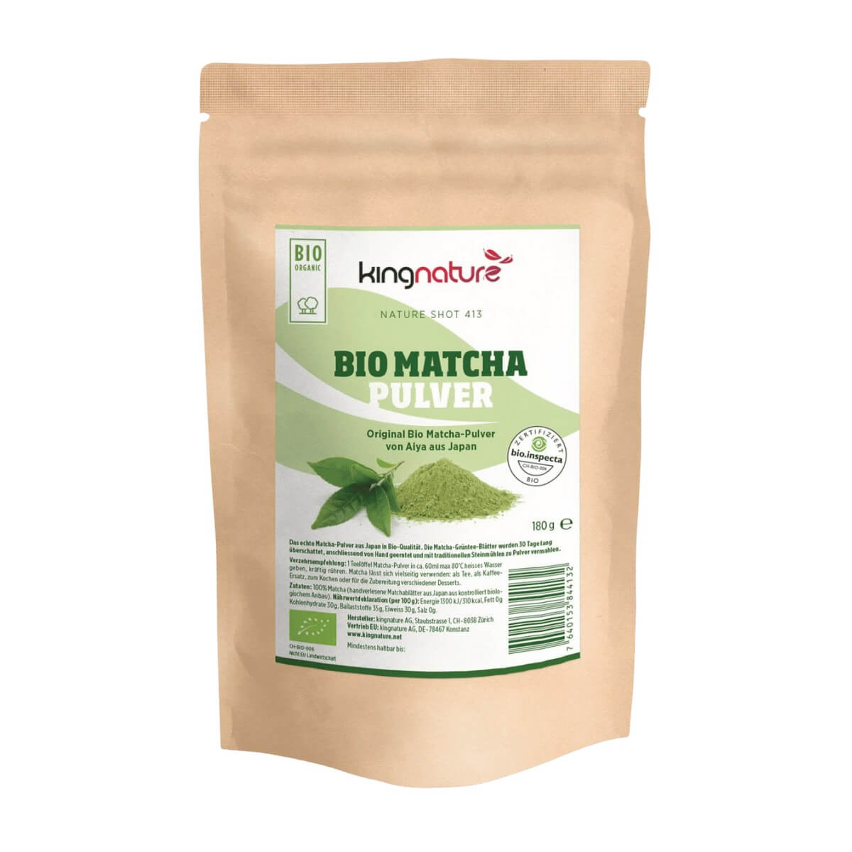 kingnature Matcha Pulver Bio 180 g