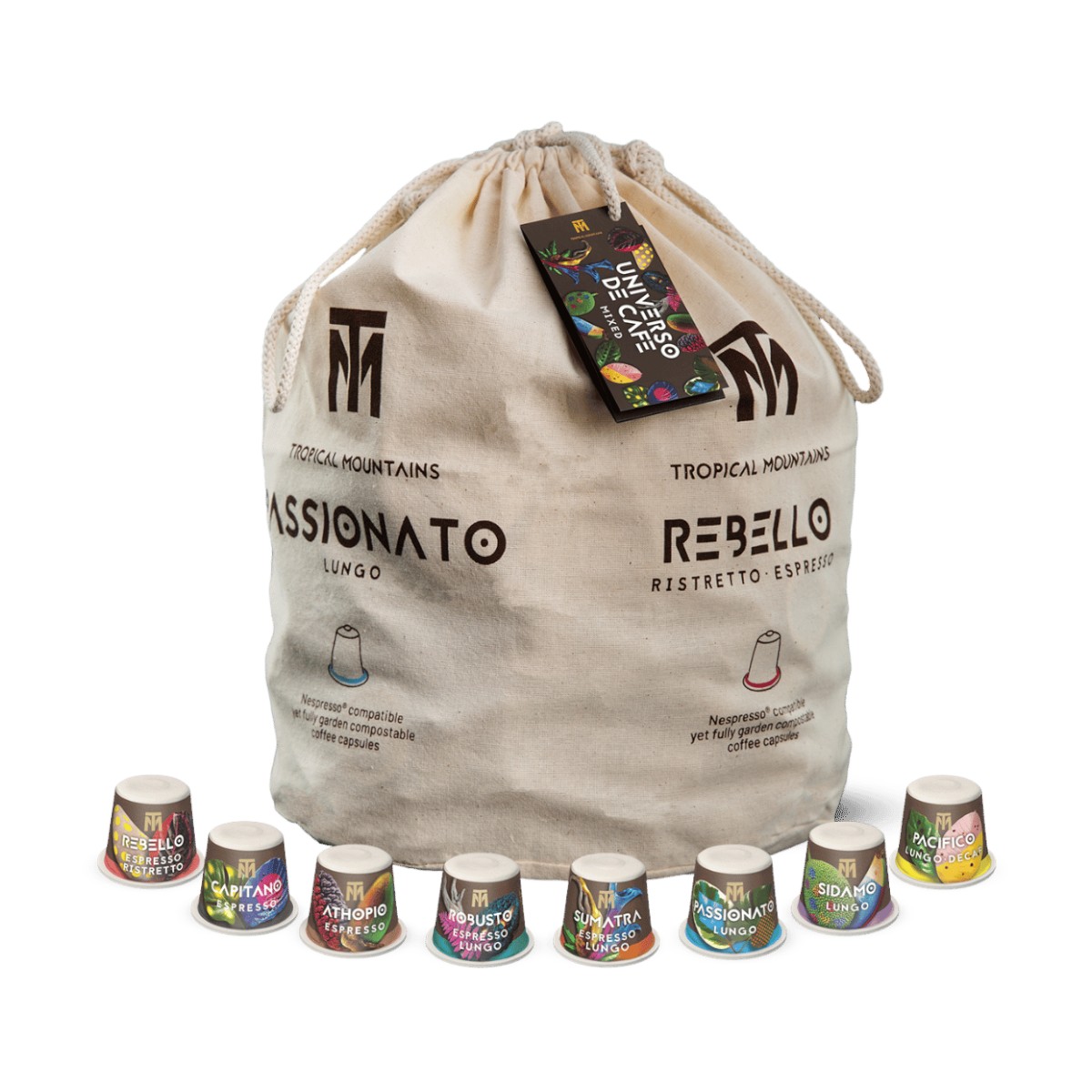 MIXED refill bag UNIVERSO DE CAFE 100 capsules - Organic Fair Trade 