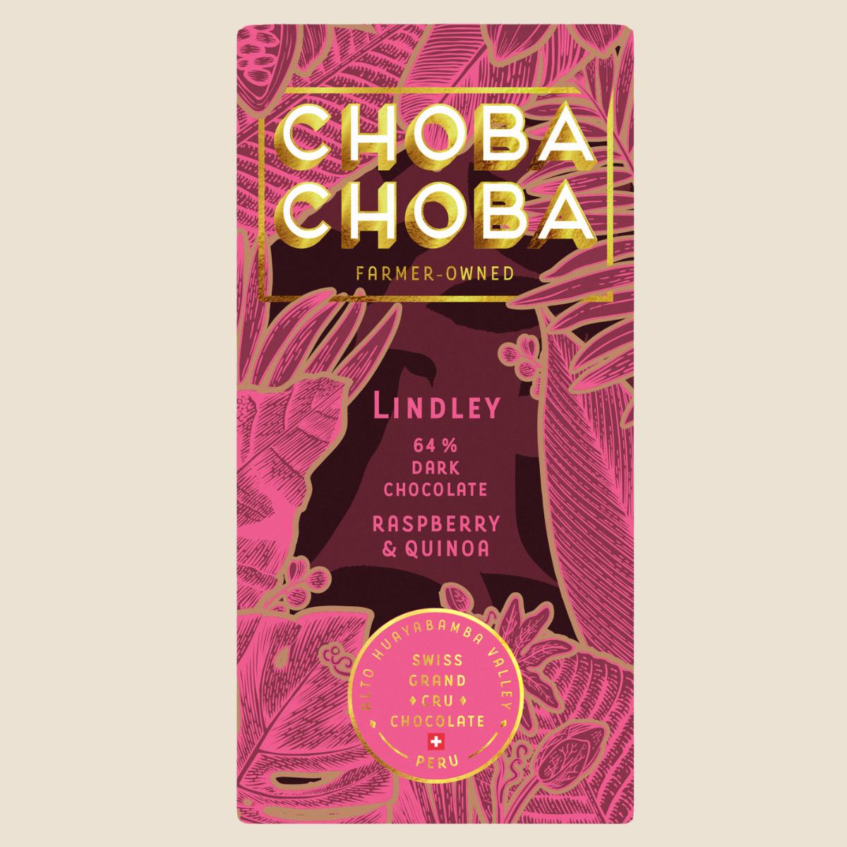 Choba Choba Lindley Raspberry & Quinoa 64% Bio 91g