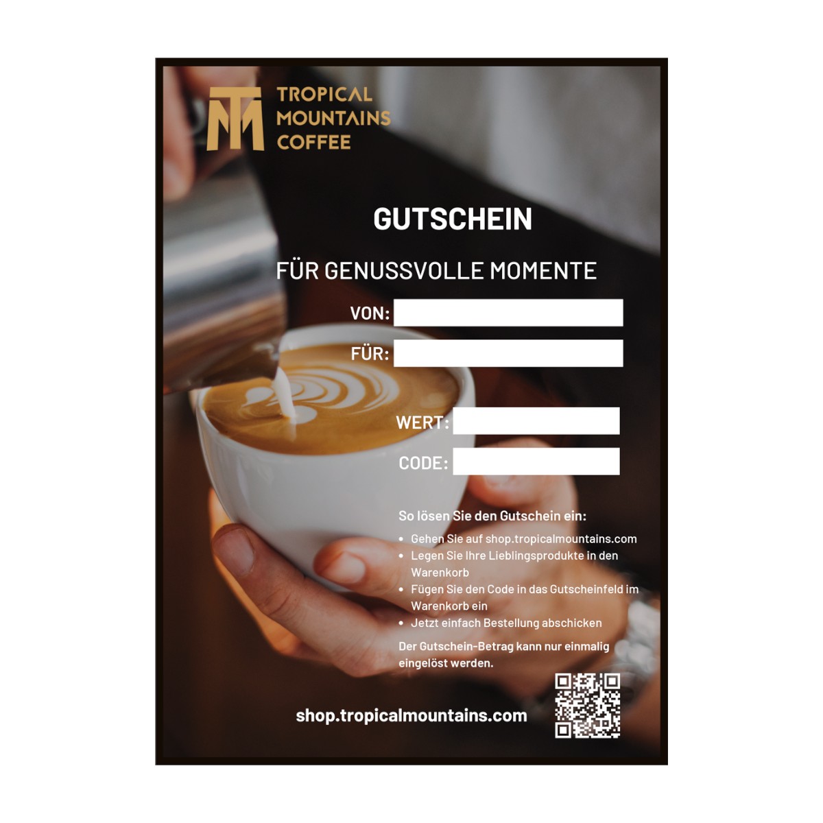 Gift Voucher Tropical Mountains 30 CHF